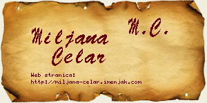 Miljana Čelar vizit kartica